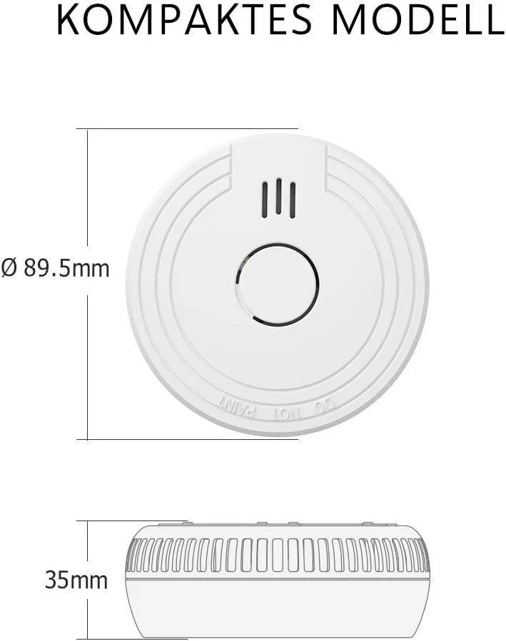 ELRO FF0404 Fire Safety Kit Kit-2x Smoke Alarm with 5 Battery-CO Detector with 10 Year Sensor and Hardcover Blanket x 1,2m, Red, Vorteilspaket