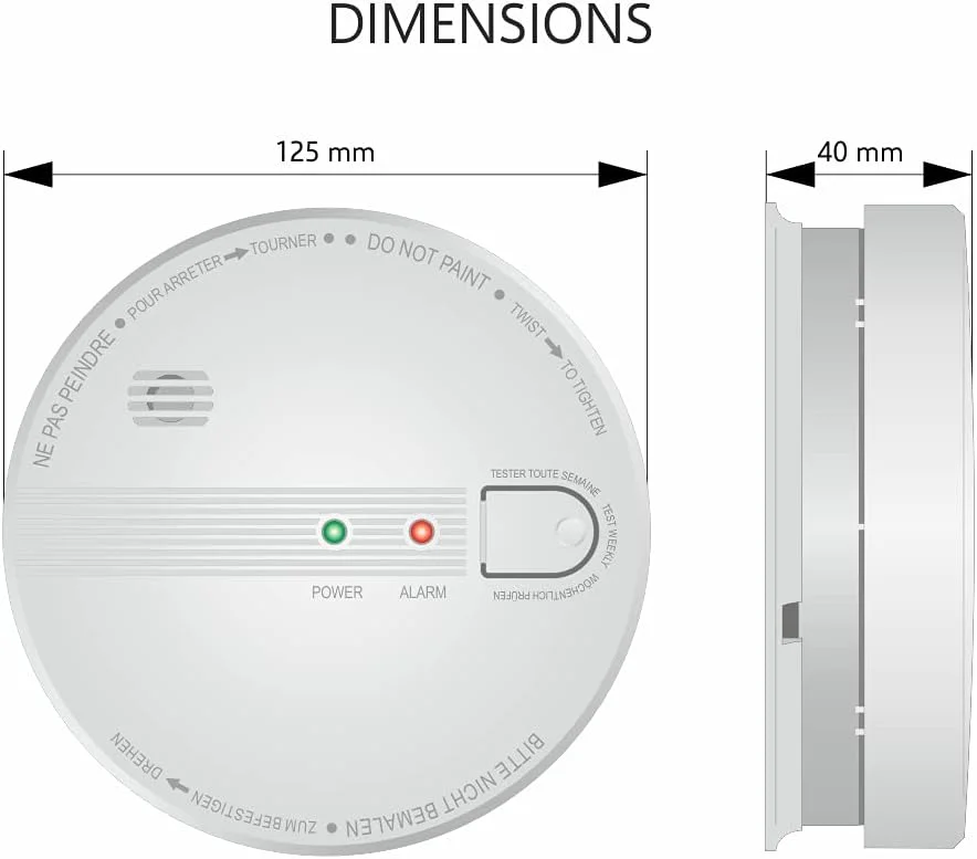 آشکارساز دود 230 ولت ELRO مدل FS1110P - اتصال به برق شهری - دارای باتری پشتیبان 10 ساله - مطابق با مصوبه ساختمانی آشکارساز دود 230 ولت ELRO مدل FS1110P - اتصال به برق شهری - دارای باتری پشتیبان 10 ساله - مطابق با مصوبه ساختمانی