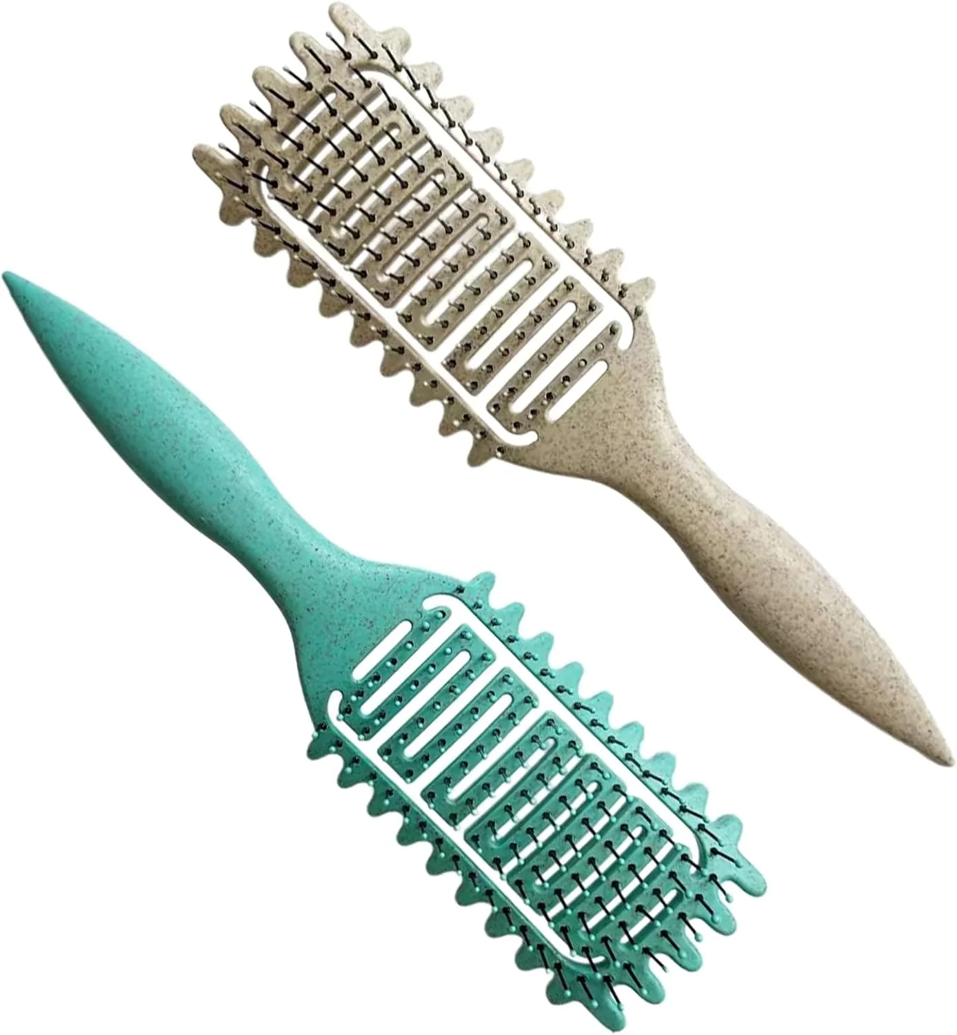 Curls Hair Brush, Curly Hair Brush, Brush for Curls & Curl Defining Brush, Hair Brush for Curls Without Pulling, Curling Brush for Thick/Thin Hair - Green & Beige Curls Hair Brush, Curly Hair Brush, Brush for Curls & Curl Defining Brush, Hair Brush for Curls Without Pulling, Curling Brush for Thick/Thin Hair - Green & Beige