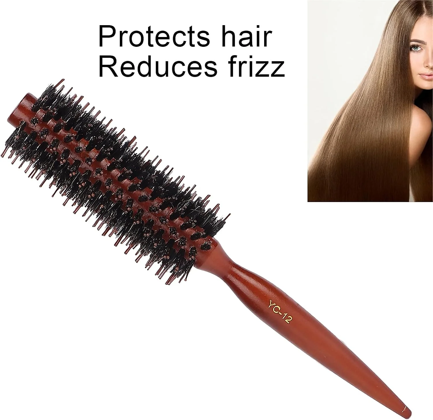 برس مو رولی فر کننده، برس خشک کننده مو محافظت از مو برس حالت دهنده مو برای افزایش حجم و درخشندگی برای فر کردن و صاف کردن