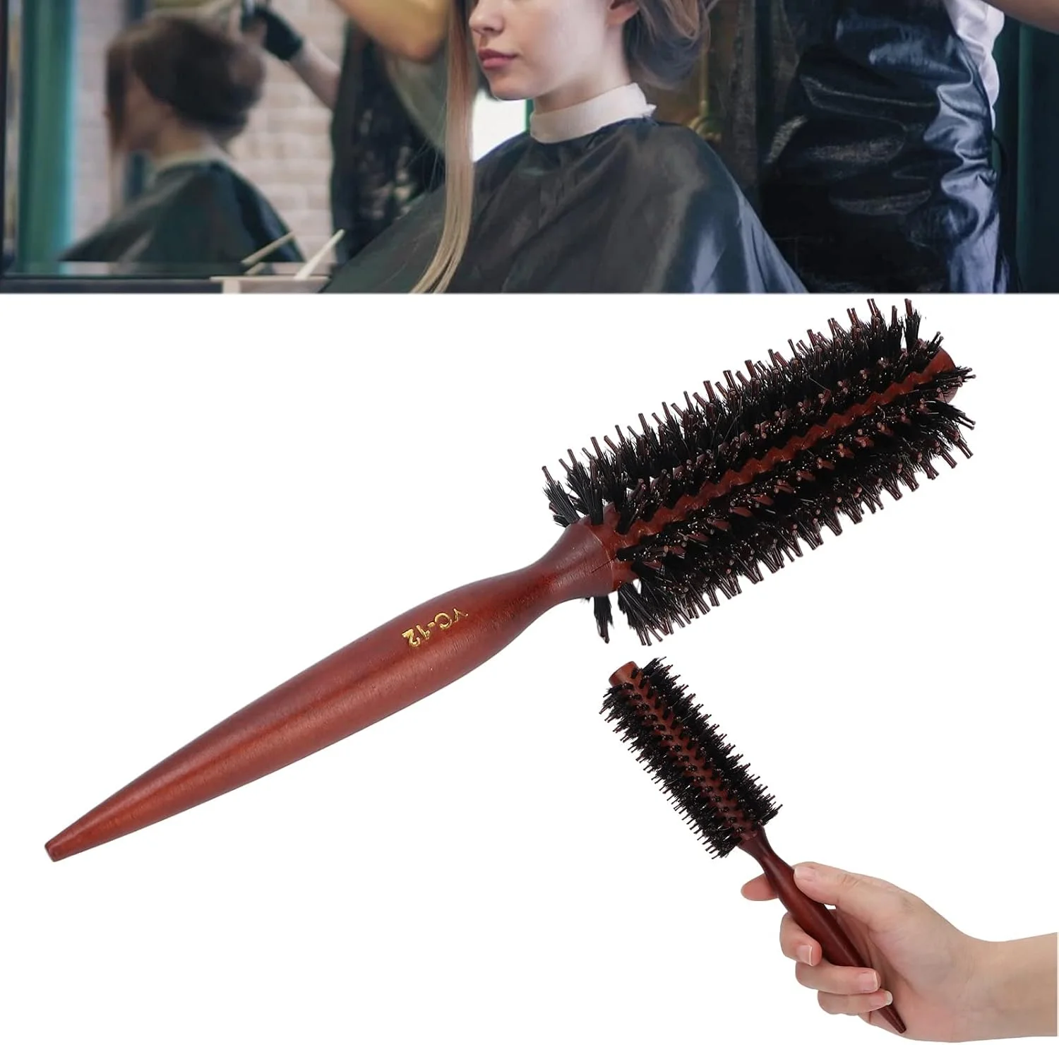برس مو رولی فر کننده، برس خشک کننده مو محافظت از مو برس حالت دهنده مو برای افزایش حجم و درخشندگی برای فر کردن و صاف کردن