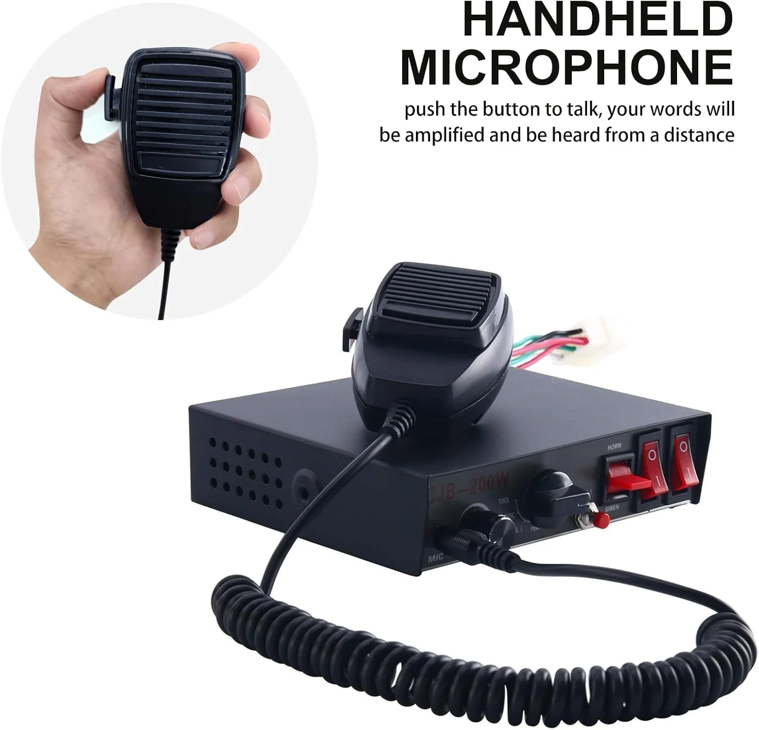 آژیر خطر اضطراری FreeTec با 8 تن صدا، بلندگوی 200 وات، کیت سیستم PA به همراه میکروفون دستی و سوئیچ های کنترل نور برای خودروهای پلیس، آمبولانس و آتش نشانی آژیر خطر اضطراری FreeTec با 8 تن صدا، بلندگوی 200 وات، کیت سیستم PA به همراه میکروفون دستی و سوئیچ های کنترل نور برای خودروهای پلیس، آمبولانس و آتش نشانی