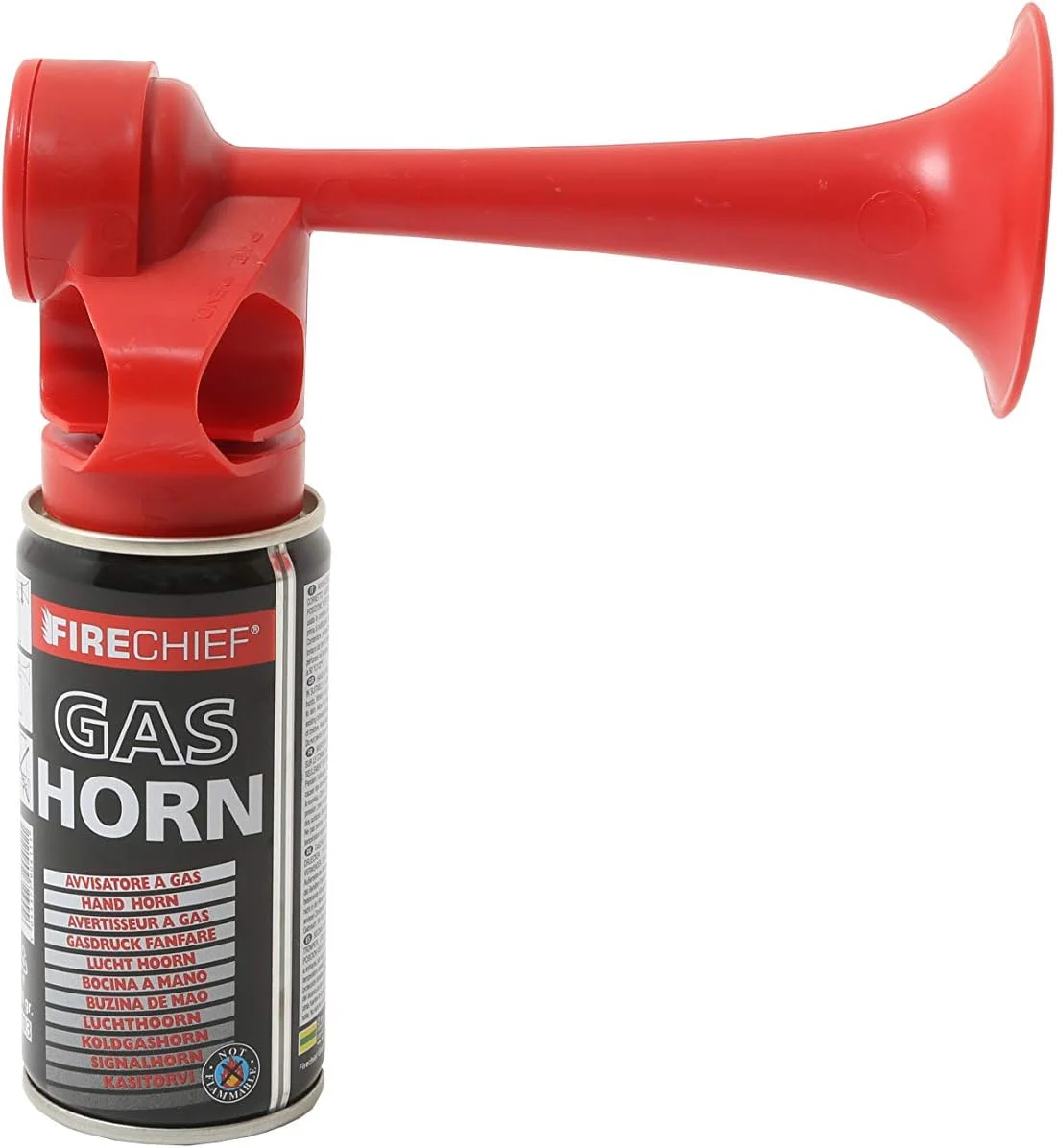 بوق بادی Firechief برای اعلام هشدار - بوق اضطراری پر سر و صدا برای آلارم آتش سوزی در محل کار یا اداره - قوطی 100 گرمی غیر قابل اشتعال - بوق رویداد، روز ورزشی و موارد دیگر -