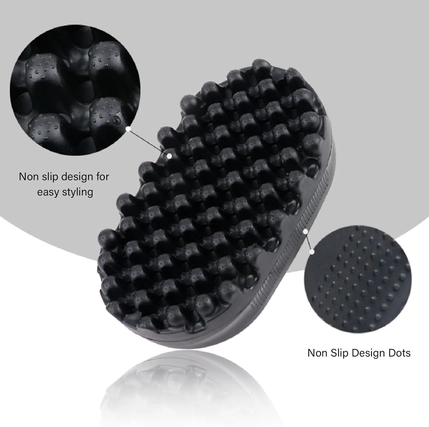 برس موی فر تابیده، ابزار حالت دهنده لاستیکی قابل شستشو، شانه پیچشی اسفنج فومی با سوراخ های بزرگ و کوچک برای شانه کردن در dreadlocks و فرهای آفریقایی