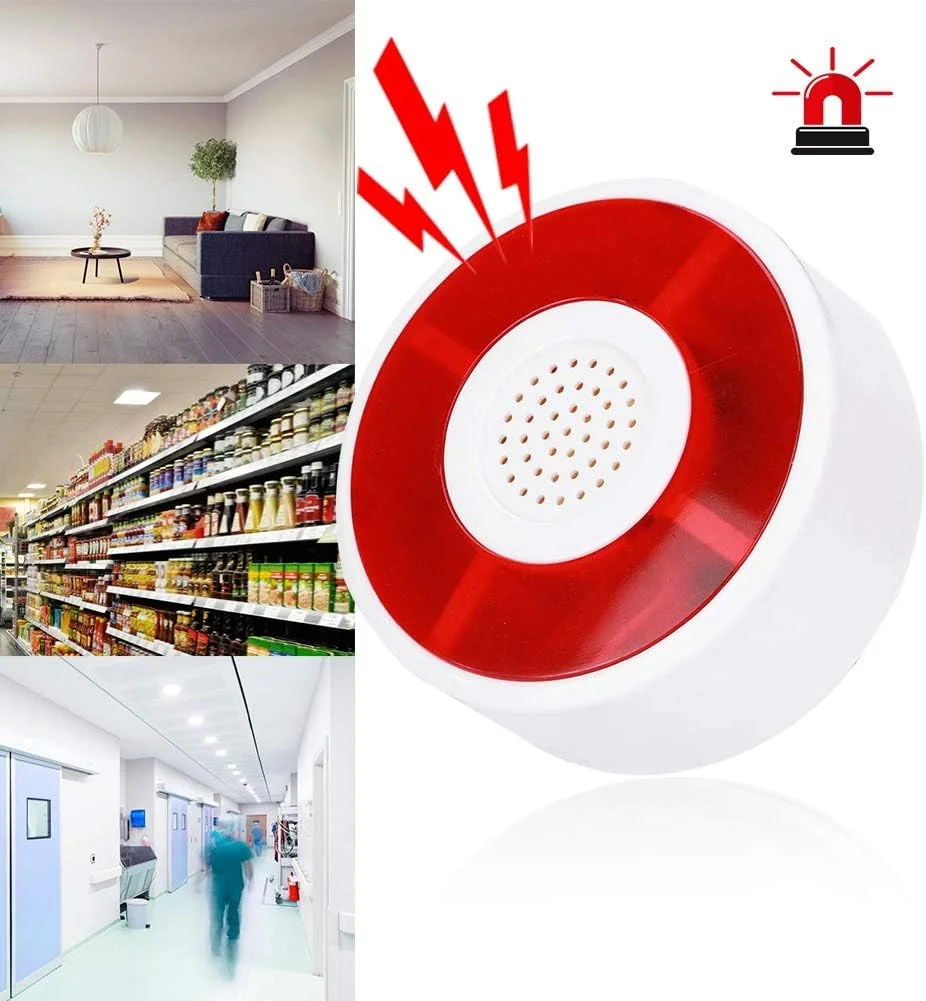 چراغ هشدار دهنده LED چشمک زن 12 ولت DC، سیستم آلارم امنیتی، چراغ سیگنال استروب، آژیر نوری-صوتی