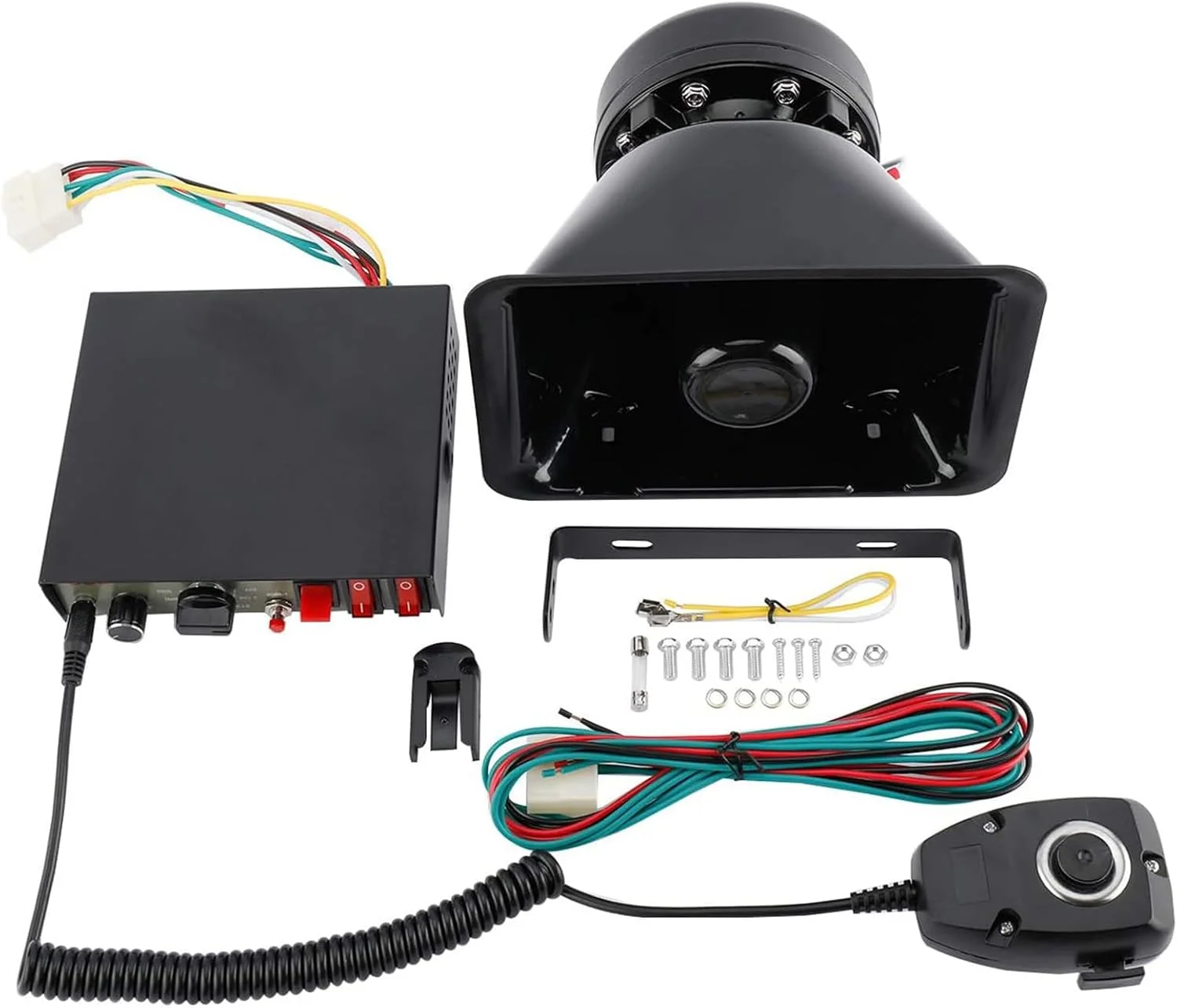 آژیر خطر اضطراری FreeTec با 8 تن صدا، بلندگوی 200 وات، کیت سیستم PA به همراه میکروفون دستی و سوئیچ های کنترل نور برای خودروهای پلیس، آمبولانس و آتش نشانی آژیر خطر اضطراری FreeTec با 8 تن صدا، بلندگوی 200 وات، کیت سیستم PA به همراه میکروفون دستی و سوئیچ های کنترل نور برای خودروهای پلیس، آمبولانس و آتش نشانی