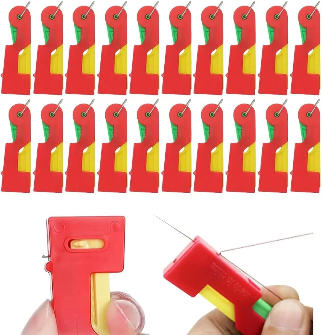 20 عدد سوزن نخ کن، سوزن نخ کن اتوماتیک، سوزن نخ کن سریع برای خیاطی دستی و DIY برای همه علاقه مندان به خیاطی