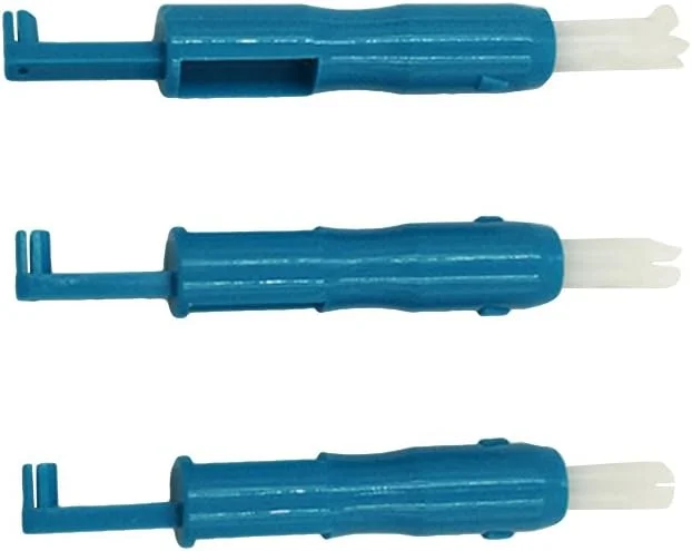 3pcs Needle Threader Threading Aid for Sewing Machine (Blue)