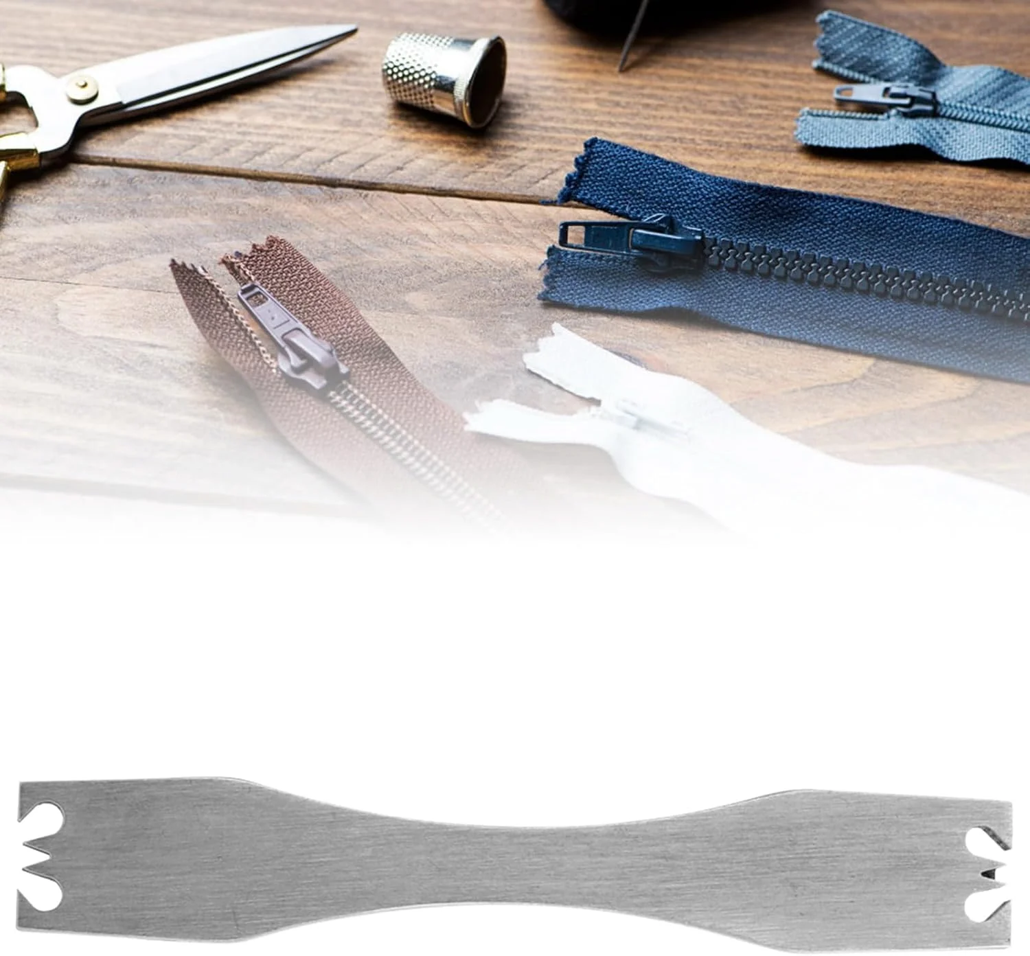 ابزار حذف دنده زیپ NIBEMINENT، ابزار لوازم چرمی کاردستی DIY (حذف کننده دنده زیپ دو منظوره 3#-5#) ابزار حذف دنده زیپ NIBEMINENT، ابزار لوازم چرمی کاردستی DIY (حذف کننده دنده زیپ دو منظوره 3#-5#)