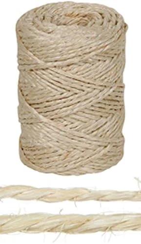 نخ سیسال سه رشته ای شماره 1، قرقره 700 گرمی - ایده آل برای بستن و گره زدن - قوی و بادوام برای کارهای DIY