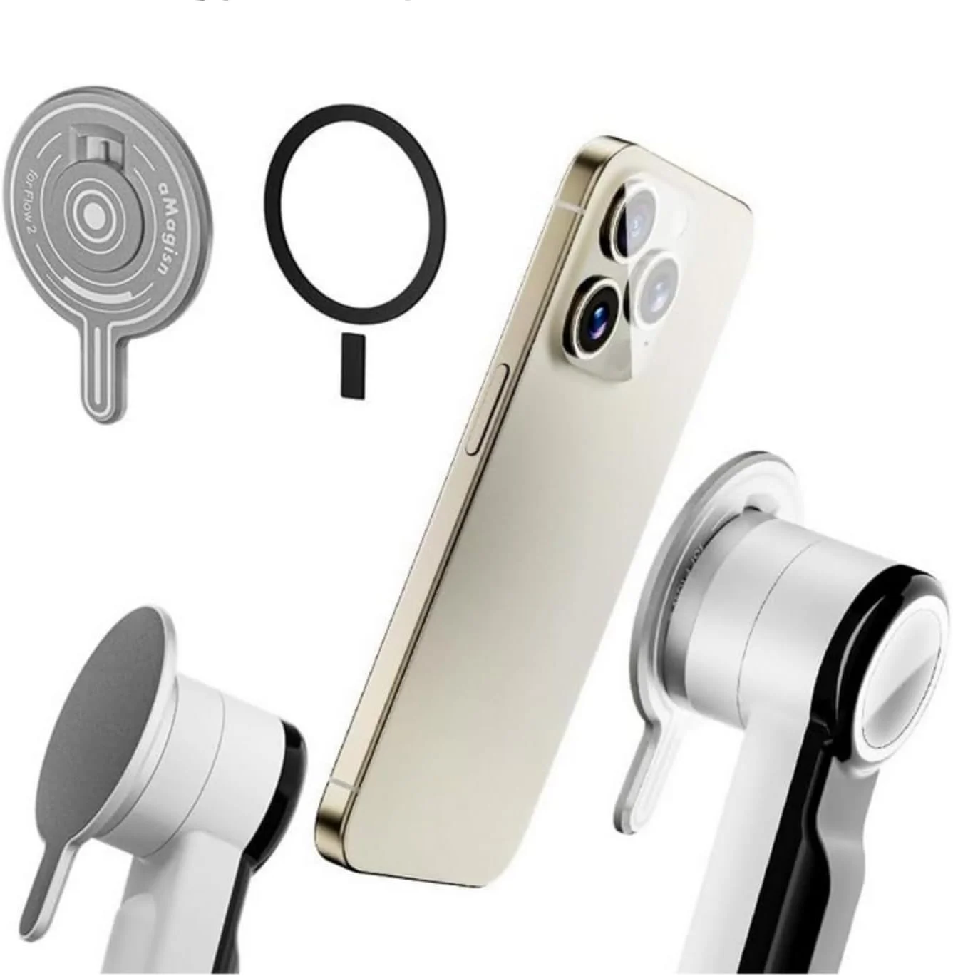 ماژول مغناطیسی SKEIDO برای Insta360 Flow 2 Pro، آداپتور آلیاژ آلومینیوم با رهاسازی سریع برای تثبیت کننده دستی، سبک وزن با آهنربای قوی، خاکستری (4.2 میلی متر، 30 گرم)