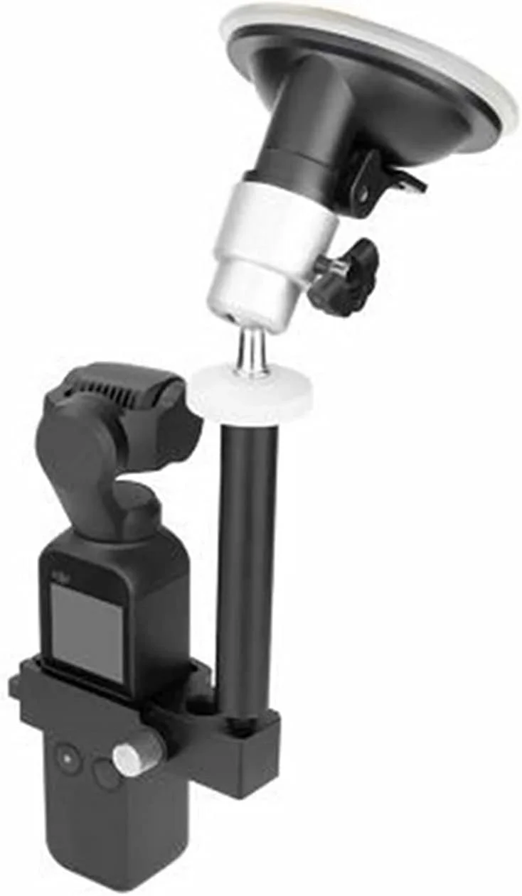 پایه نگهدارنده خودرو SKEIDO برای دوربین Osmo Pocket، استابلایزر، گیمبال دستی، براکت، آداپتور نصب با مکنده شیشه خودرو