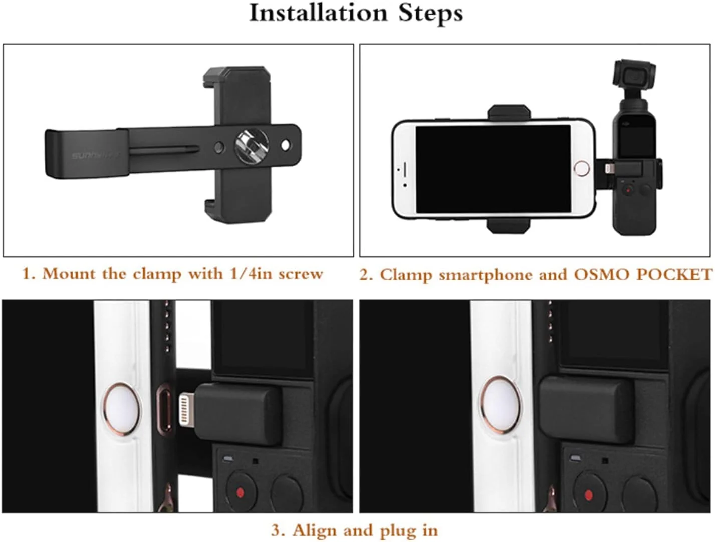 نگهدارنده گوشی هوشمند گیمبال SKEIDO، پایه توسعه یافته برای DJI OSMO Pocket Gimbal، گیره دوربین با پایه ثابت نگهدارنده گوشی هوشمند گیمبال SKEIDO، پایه توسعه یافته برای DJI OSMO Pocket Gimbal، گیره دوربین با پایه ثابت