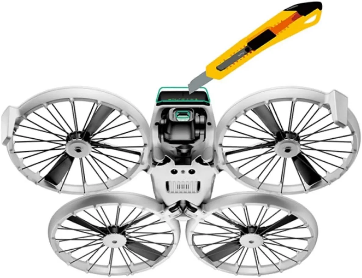 دو ست فیلم محافظ لنز دوربین گیمبال و رادار پهپاد DJI Flip مدل SKEIDO، نانو فیلم ضد گرد و غبار، ضد خش، شفاف و نرم