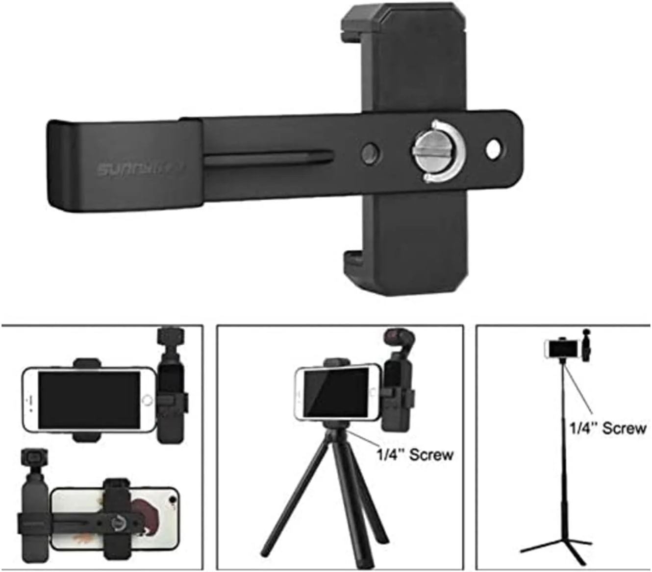 نگهدارنده گوشی هوشمند گیمبال SKEIDO، پایه توسعه یافته برای DJI OSMO Pocket Gimbal، گیره دوربین با پایه ثابت نگهدارنده گوشی هوشمند گیمبال SKEIDO، پایه توسعه یافته برای DJI OSMO Pocket Gimbal، گیره دوربین با پایه ثابت