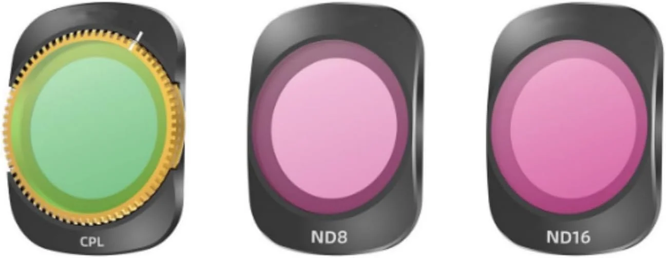 فیلترهای دوربین SKEIDO برای Osmo Pocket 3 فیلتر لنز CPL ND8 ND16 مجموعه محافظ گیمبال برای DJI Osmo Pocket 3 لوازم جانبی (CPL+ND8+ND16)