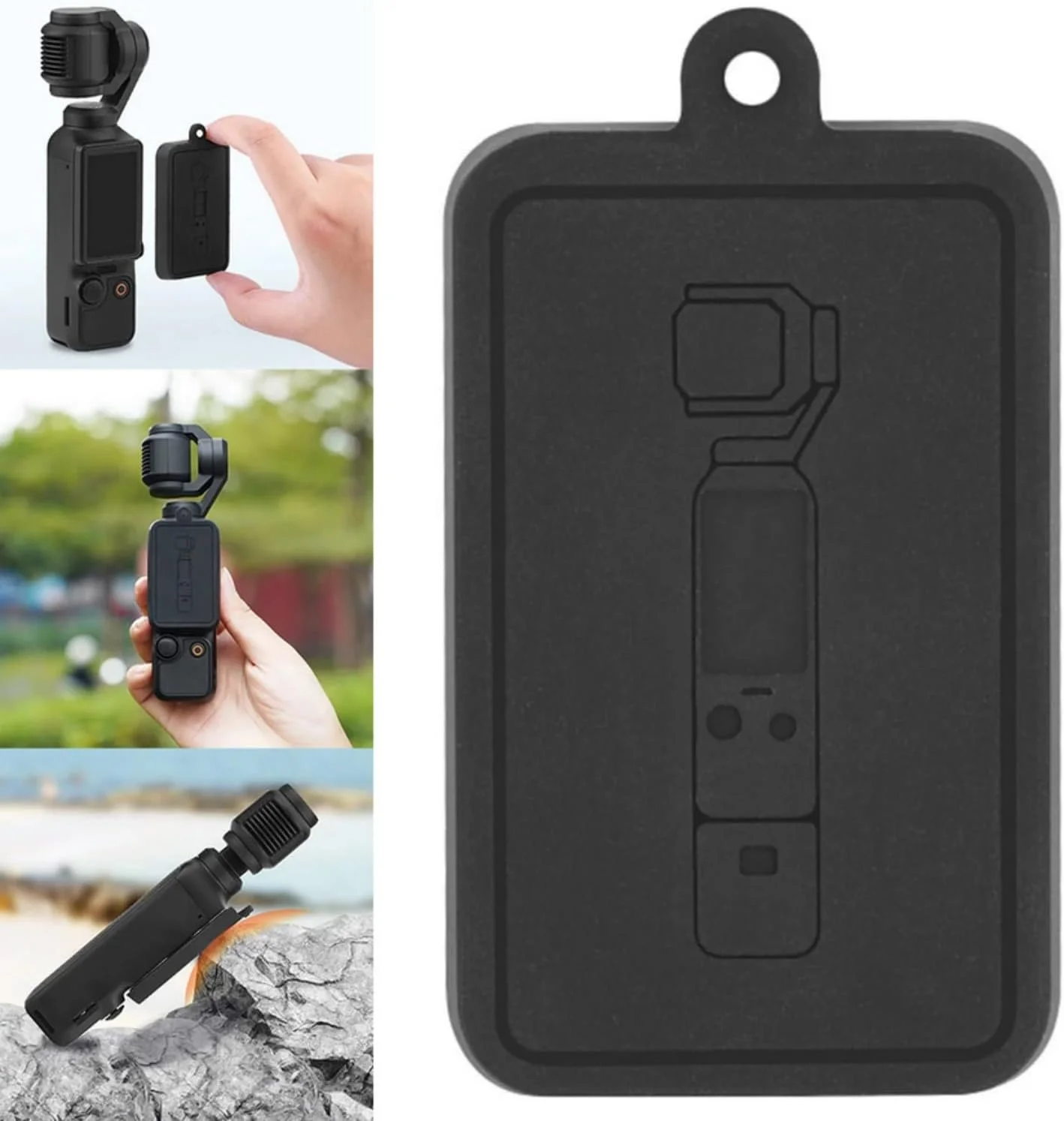 محافظ صفحه نمایش سیلیکونی SKEIDO، ضد خش، ضد آب، محافظ دوربین گیمبال برای Osmo Pocket 3