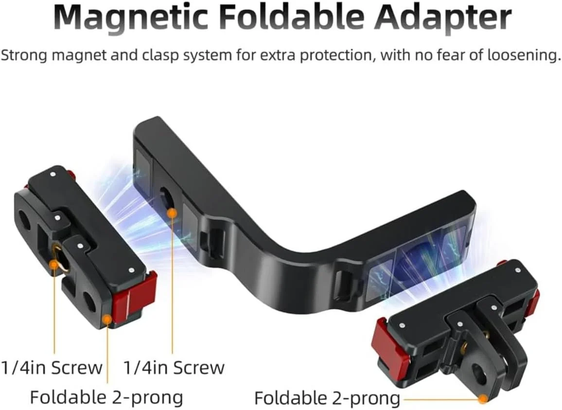 براکت نصب افقی SKEIDO L برای DJI Osmo 360، براکت مغناطیسی دوربین، آلیاژ آلومینیوم، پایه نگهدارنده عرضی 90 درجه با سوراخ پیچ 1/4 اینچی و آداپتور رابط تاشو دو شاخه براکت نصب افقی SKEIDO L برای DJI Osmo 360، براکت مغناطیسی دوربین، آلیاژ آلومینیوم، پایه نگهدارنده عرضی 90 درجه با سوراخ پیچ 1/4 اینچی و آداپتور رابط تاشو دو شاخه