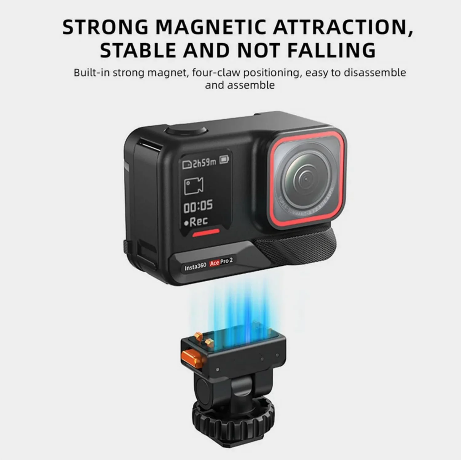 آداپتور کفشک سرد مغناطیسی سریع جهانی SKEIDO با قابلیت تنظیم شیب 180 درجه برای دوربین های Insta360 X5/X4/X3/ACE PRO/ACE PRO2 DSLR و سه پایه با براکت 1/4 اینچی آداپتور کفشک سرد مغناطیسی سریع جهانی SKEIDO با قابلیت تنظیم شیب 180 درجه برای دوربین های Insta360 X5/X4/X3/ACE PRO/ACE PRO2 DSLR و سه پایه با براکت 1/4 اینچی