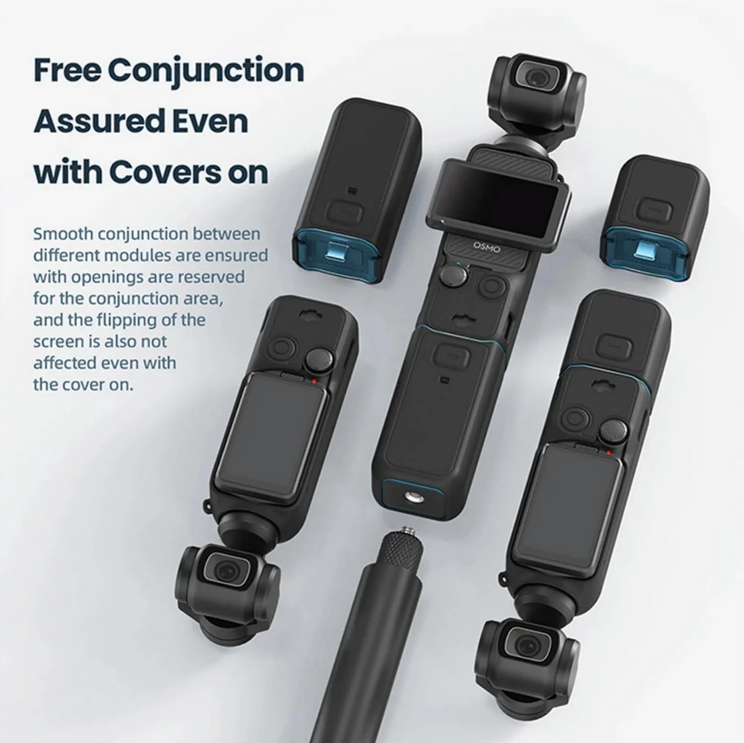 مجموعه پوشش محافظ سیلیکونی SKEIDO برای DJI Osmo Pocket 3 استاندارد / آستین محافظ همه جانبه لوازم جانبی دوربین ورزشی گیمبال مجموعه پوشش محافظ سیلیکونی SKEIDO برای DJI Osmo Pocket 3 استاندارد / آستین محافظ همه جانبه لوازم جانبی دوربین ورزشی گیمبال