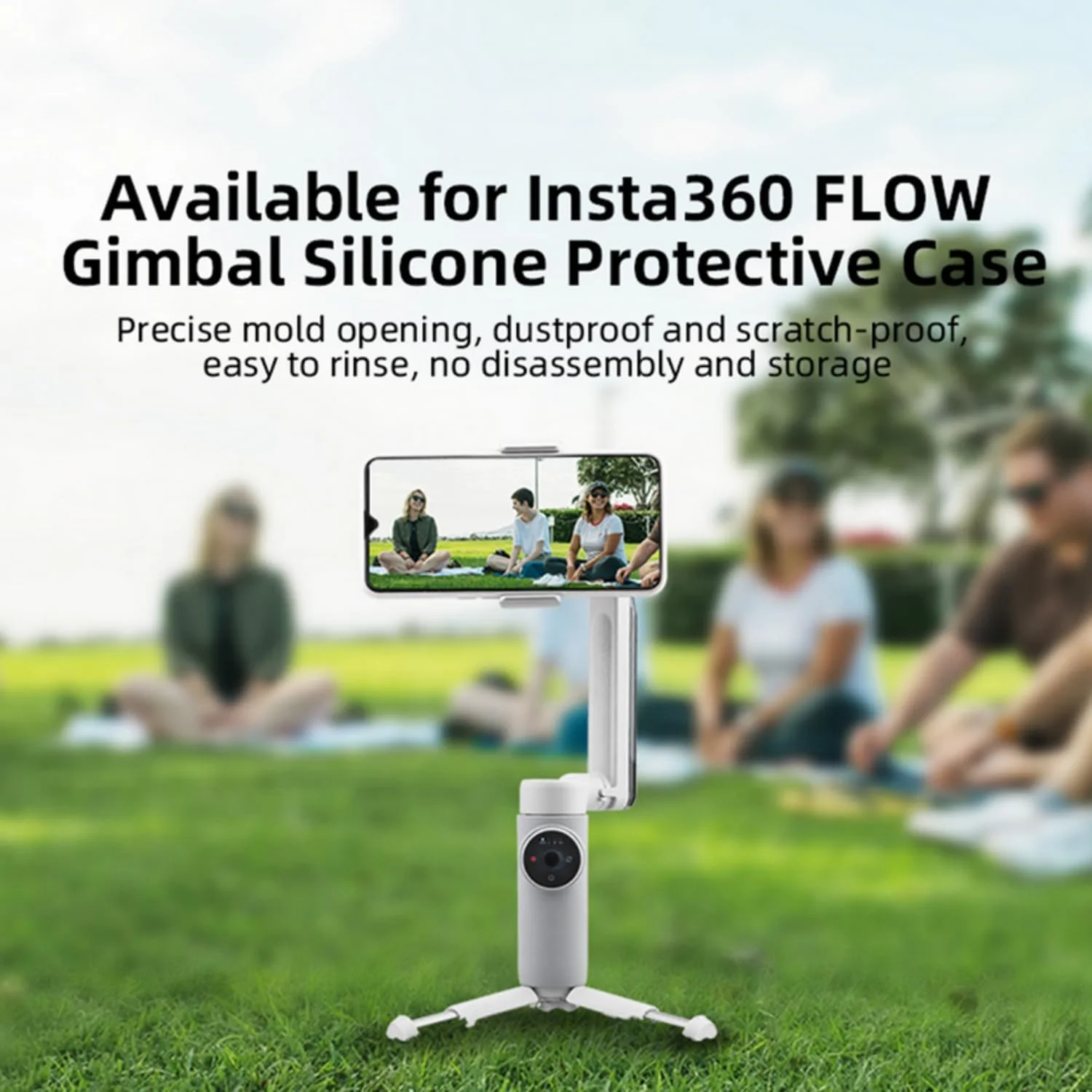 کاور سیلیکونی گیمبال SKEIDO، محافظ ضد خش سازگار با دوربین Insta360 FLOW، آستین سیلیکونی گیمبال ضد ضربه کاور سیلیکونی گیمبال SKEIDO، محافظ ضد خش سازگار با دوربین Insta360 FLOW، آستین سیلیکونی گیمبال ضد ضربه