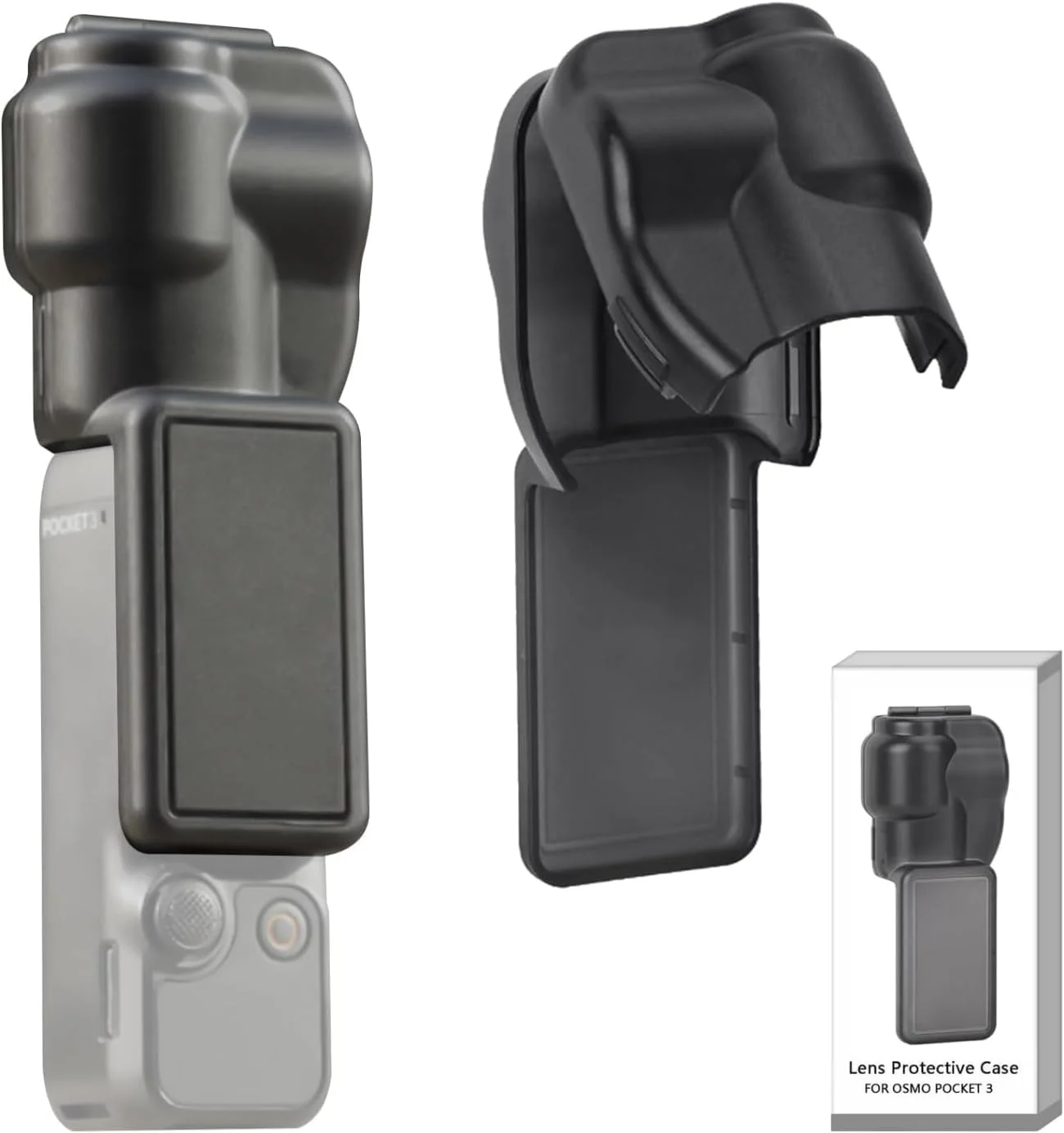 محافظ لنز و صفحه نمایش گیمبال SKEIDO برای DJI Osmo Pocket 3، قاب محافظ، پوشش گیمبال، کلاه محافظ لوازم جانبی دوربین سازگار با لوازم جانبی DJI Osmo Pocket 3