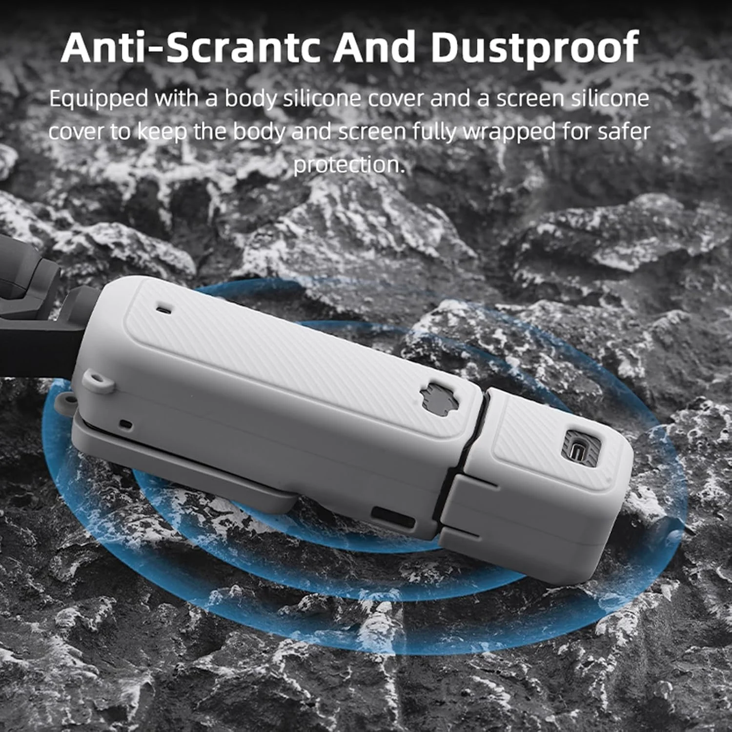 کیف سیلیکونی محافظ دوربین DJI OSMO Pocket 3 مدل SKEIDO به همراه درپوش لنز ضد خش و بند آویز کیف سیلیکونی محافظ دوربین DJI OSMO Pocket 3 مدل SKEIDO به همراه درپوش لنز ضد خش و بند آویز