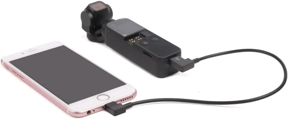 کابل اتصال 30 سانتی‌متری SKEIDO سازگار با OSMO Pocket DJI، کابل تبدیل Type-C به ios، خط داده لوازم جانبی گیمبال