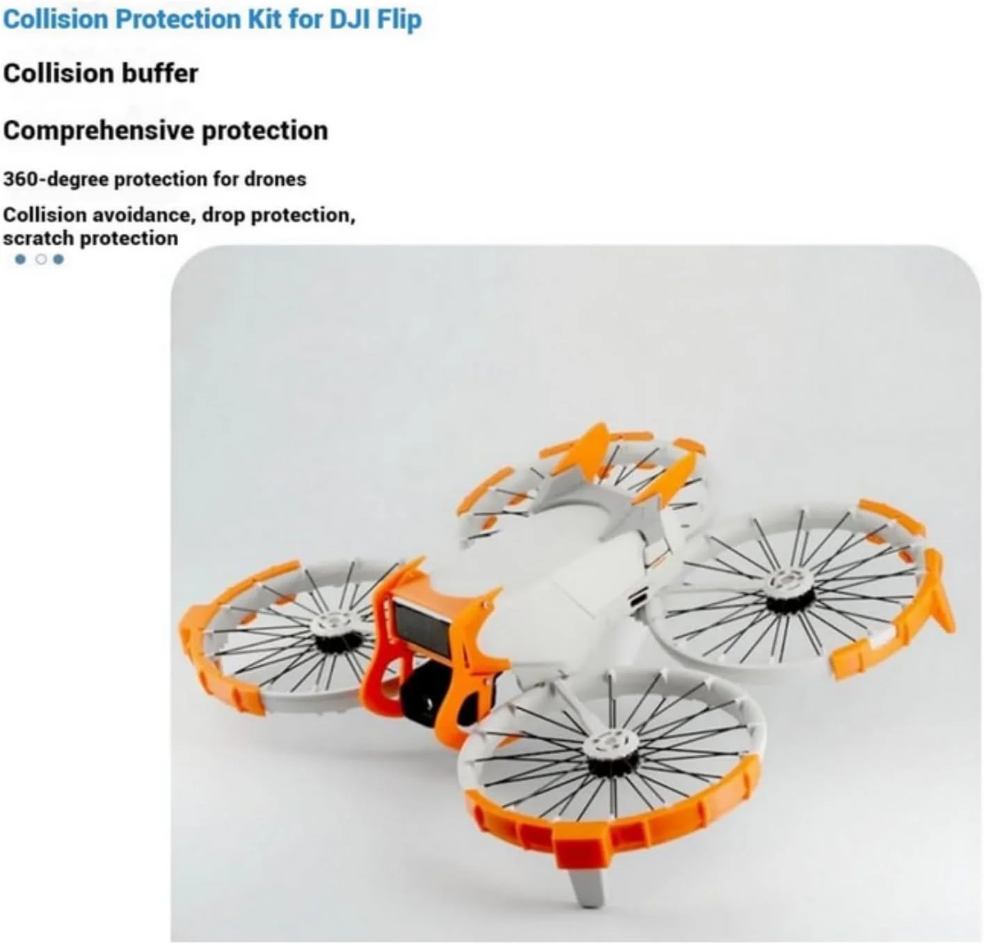 کیت محافظت جامع SKEIDO برای لوازم جانبی DJI FLIP شامل محافظ سپر گیمبال، محافظ دم، محافظ پروانه و پوشش پایه فرود (خاکستری)