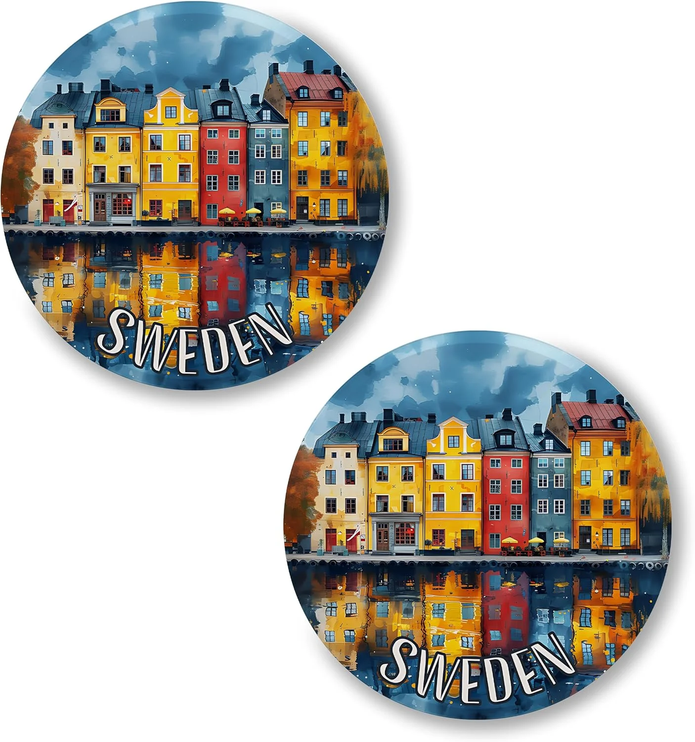 No Thorns Media Sweden 2 Pack Pinback Buttons 2.25" Fun Pins for Clothes, Backpacks, Hats, and Jackets - Cartoon, Retro, and Punk Style Lapel Badges, Slogans, and Party Pins ID45000