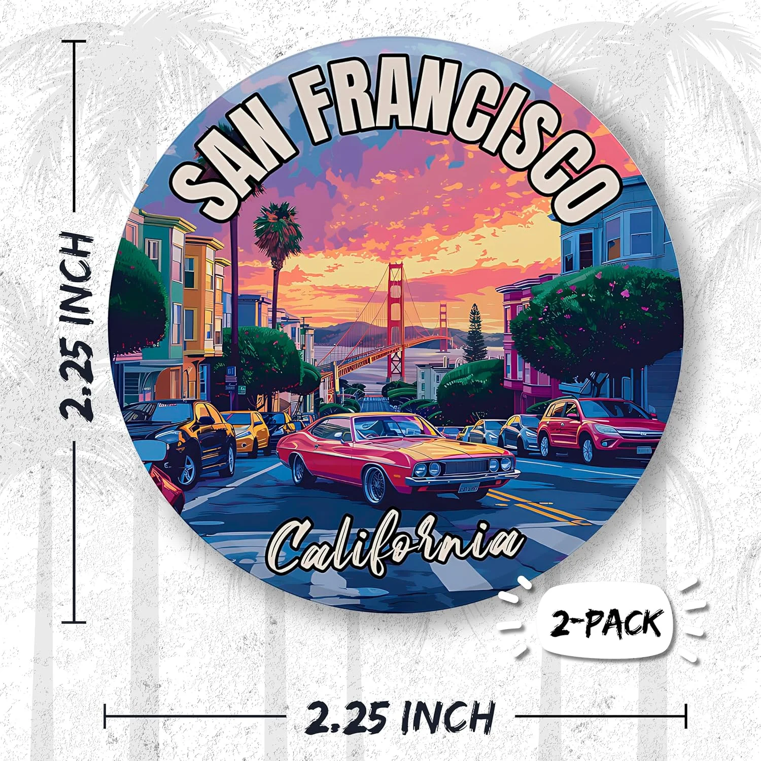 دکمه های سنجاقی 2 عددی No Thorns Media San Francisco California 2.25 اینچی - پین های سرگرم کننده برای لباس، کوله پشتی، کلاه و ژاکت - نشان های یقه کارتونی، یکپارچهسازی با سیستمعامل و پانک، شعارها و پین های مهمانی ID45000 دکمه های سنجاقی 2 عددی No Thorns Media San Francisco California 2.25 اینچی - پین های سرگرم کننده برای لباس، کوله پشتی، کلاه و ژاکت - نشان های یقه کارتونی، یکپارچهسازی با سیستمعامل و پانک، شعارها و پین های مهمانی ID45000