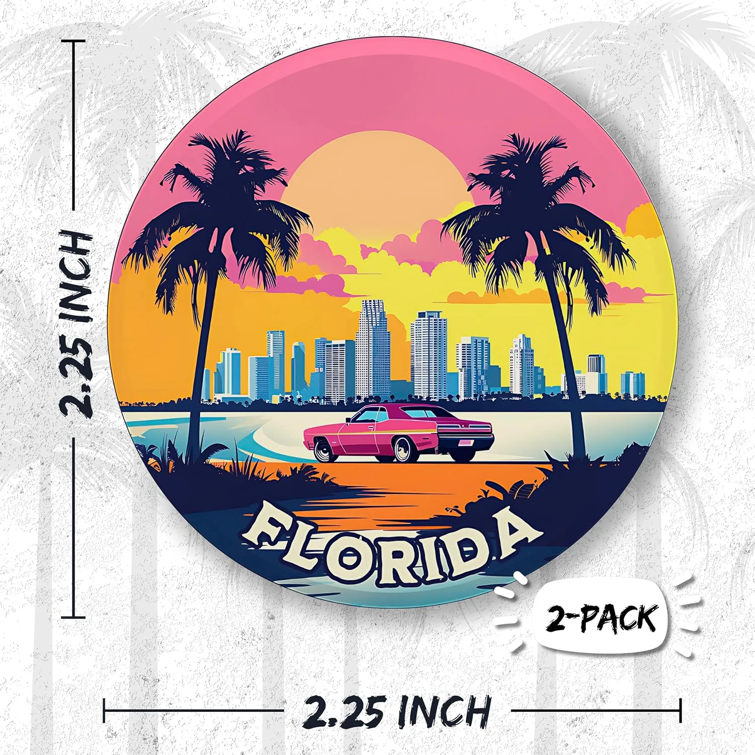 دکمه های فشاری 2.25 اینچی No Thorns Media Miami Beach Florida، بسته 2 عددی - پین های سرگرم کننده برای لباس، کوله پشتی، کلاه و ژاکت - نشان های طرح دار، یکپارچهسازی با سیستمعامل و پانک، شعارها و پین های مهمانی ID45000 دکمه های فشاری 2.25 اینچی No Thorns Media Miami Beach Florida، بسته 2 عددی - پین های سرگرم کننده برای لباس، کوله پشتی، کلاه و ژاکت - نشان های طرح دار، یکپارچهسازی با سیستمعامل و پانک، شعارها و پین های مهمانی ID45000
