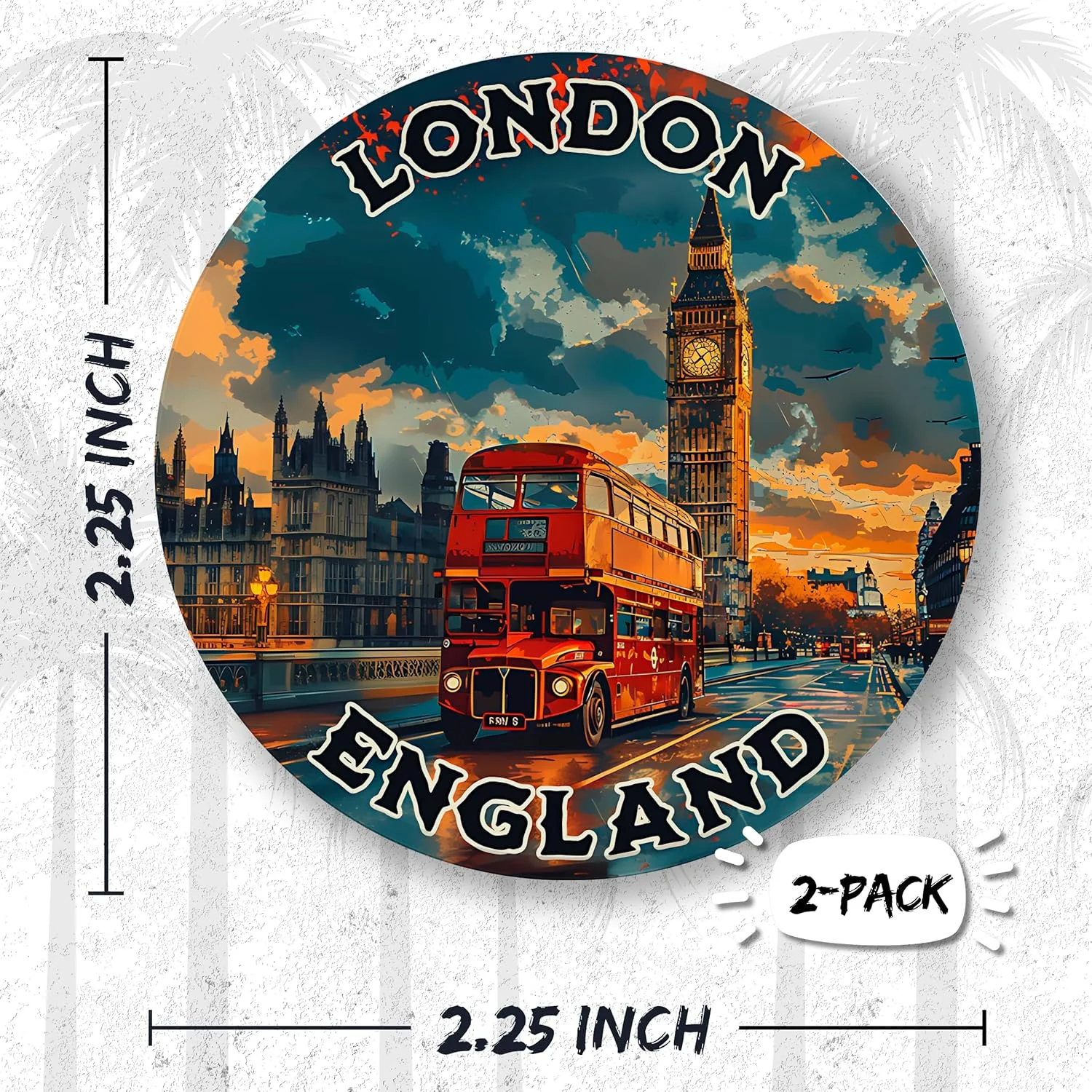 دکمه‌های سنجاقی 2 عددی No Thorns Media London England، سایز 2.25 اینچ - پین‌های سرگرم‌کننده برای لباس، کوله‌پشتی، کلاه و ژاکت - نشان‌های یقه‌دار کارتونی، رترو و پانک، شعارها و پین‌های مهمانی ID45000