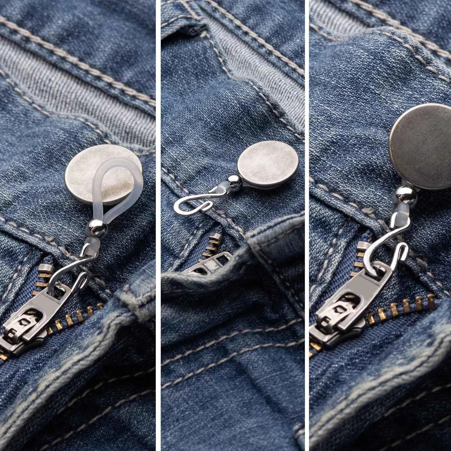 NISHZHU Zipper Holder Upper for Jeans Keep Zipper Up on Pants - Hook for Jeans Zipper and Button - Clasp to Keep Pants Zipper Up, Fine Workmanship