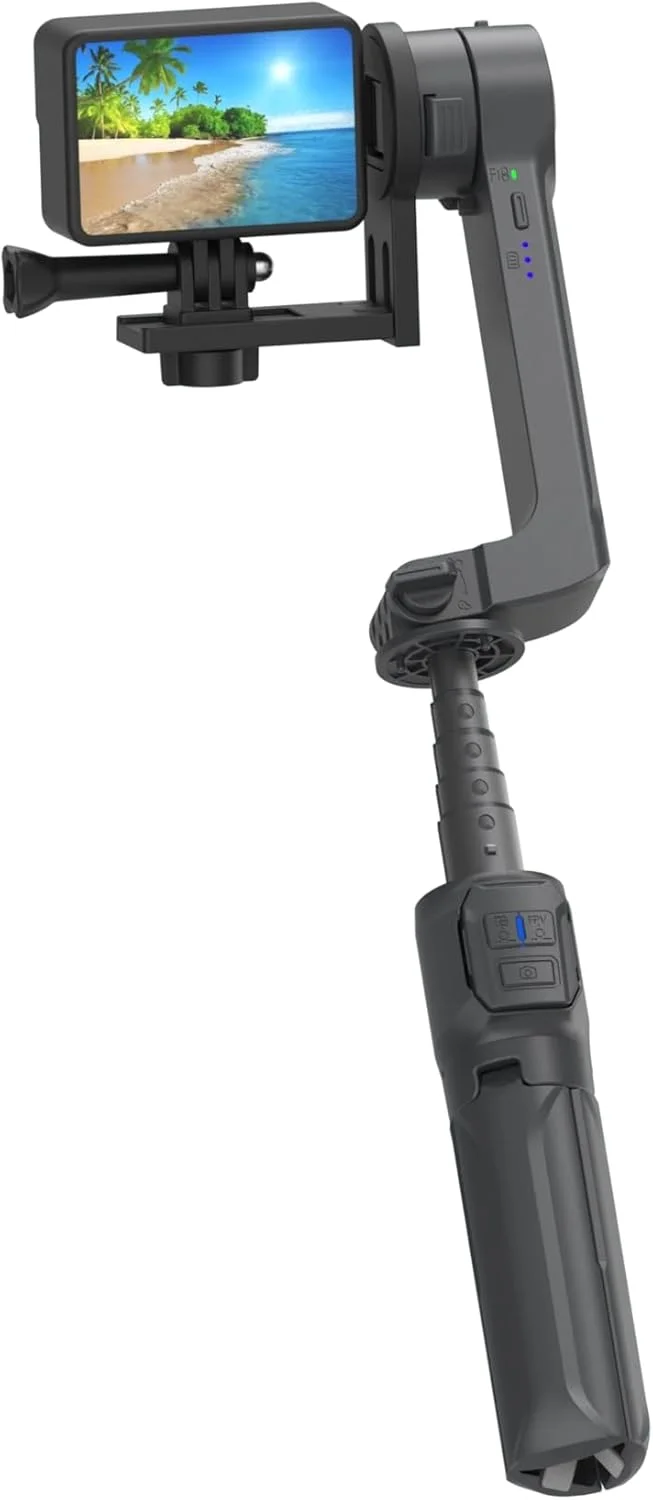 Porodo Anti-Shake Gimbal with rotatable central control - Black