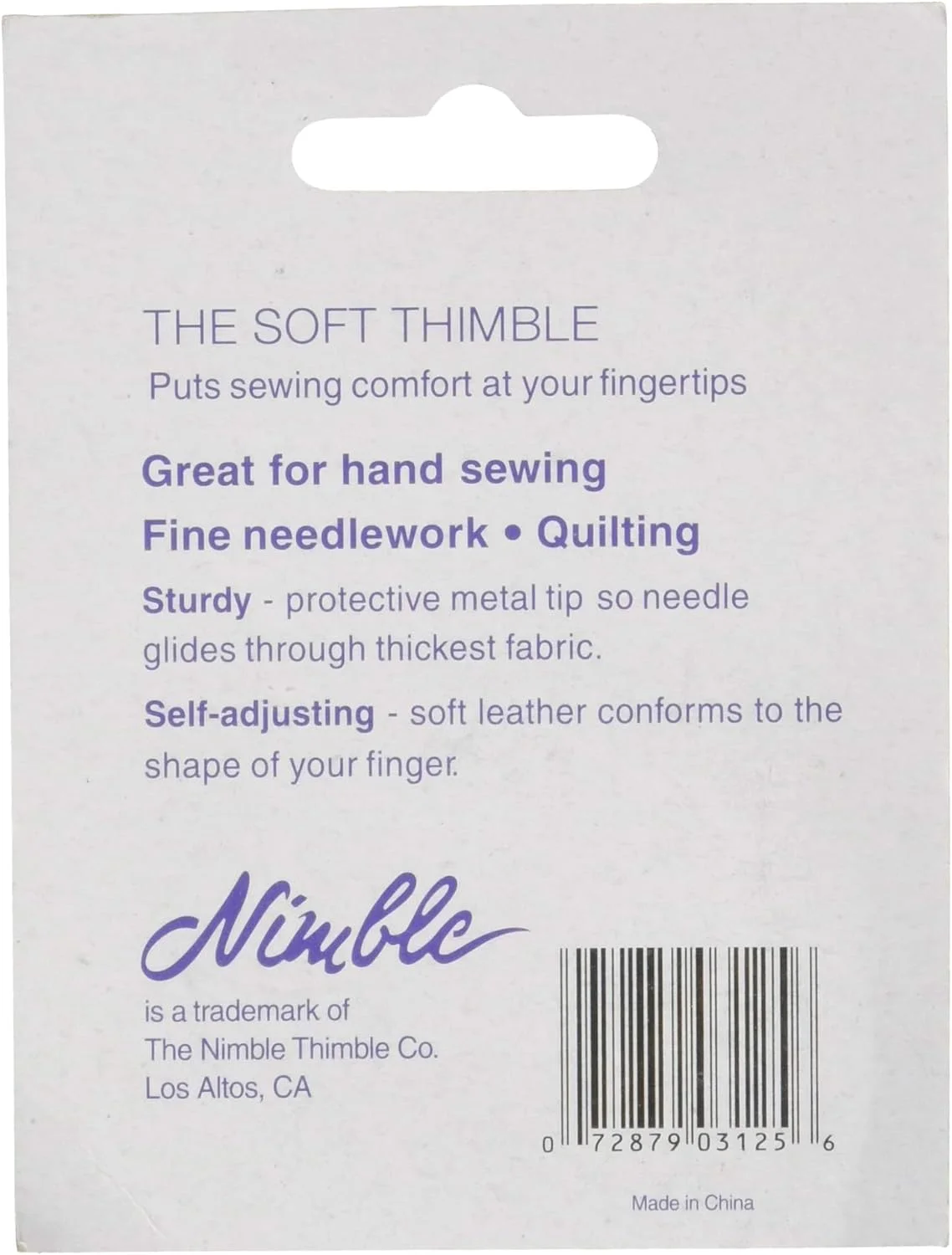 Nimble Thimble Leather with Metal Tip, Multi-Colour, 1.93 x 7.56 x 10.03 cm