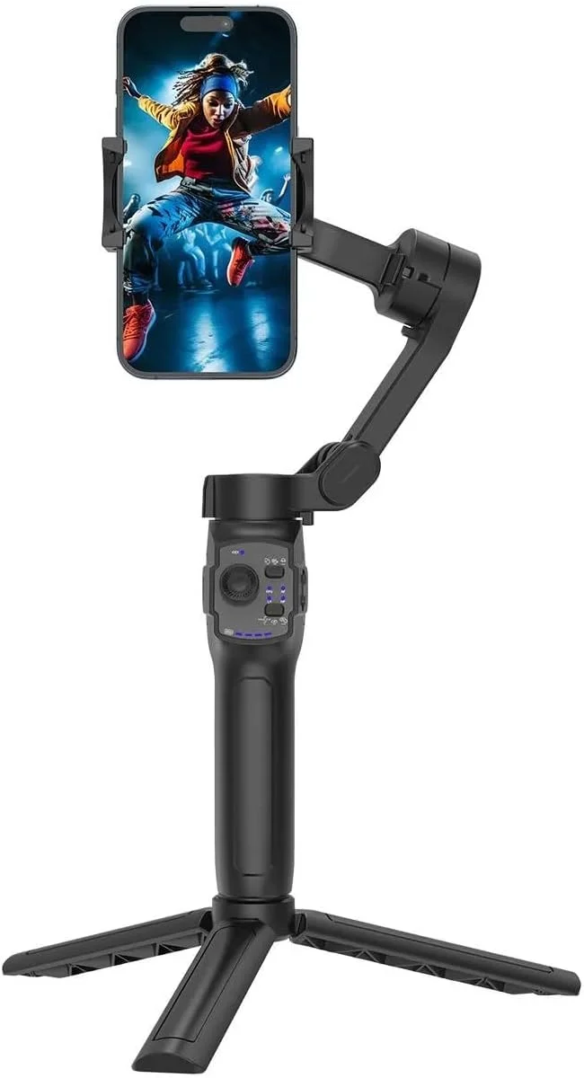 گیمبال 3 محوره Porodo با چراغ LED - مشکی گیمبال 3 محوره Porodo با چراغ LED - مشکی