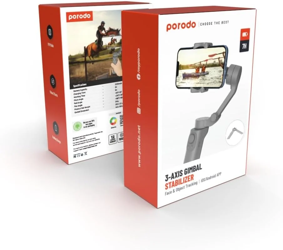 استابلایزر گیمبال 3 محوره پرودو با قابلیت ردیابی چهره و اشیاء با هوش مصنوعی، زوایای چرخشی، شیب و پانوراما، حالت های فیلمبرداری متنوع، 7 ساعت زمان کار مداوم، باتری داخلی 2200 میلی آمپر ساعتی، برنامه Android/iOS - خاکستری استابلایزر گیمبال 3 محوره پرودو با قابلیت ردیابی چهره و اشیاء با هوش مصنوعی، زوایای چرخشی، شیب و پانوراما، حالت های فیلمبرداری متنوع، 7 ساعت زمان کار مداوم، باتری داخلی 2200 میلی آمپر ساعتی، برنامه Android/iOS - خاکستری