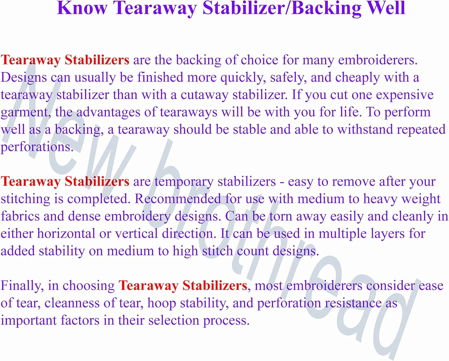 پشتیبان تثبیت کننده گلدوزی ماشینی New brothread Tear Away، ابعاد 10 در 12 اینچ - 100 برگه از پیش برش خورده - وزن متوسط 1.8 اونس - مناسب برای حلقه های 5x7 پشتیبان تثبیت کننده گلدوزی ماشینی New brothread Tear Away، ابعاد 10 در 12 اینچ - 100 برگه از پیش برش خورده - وزن متوسط 1.8 اونس - مناسب برای حلقه های 5x7