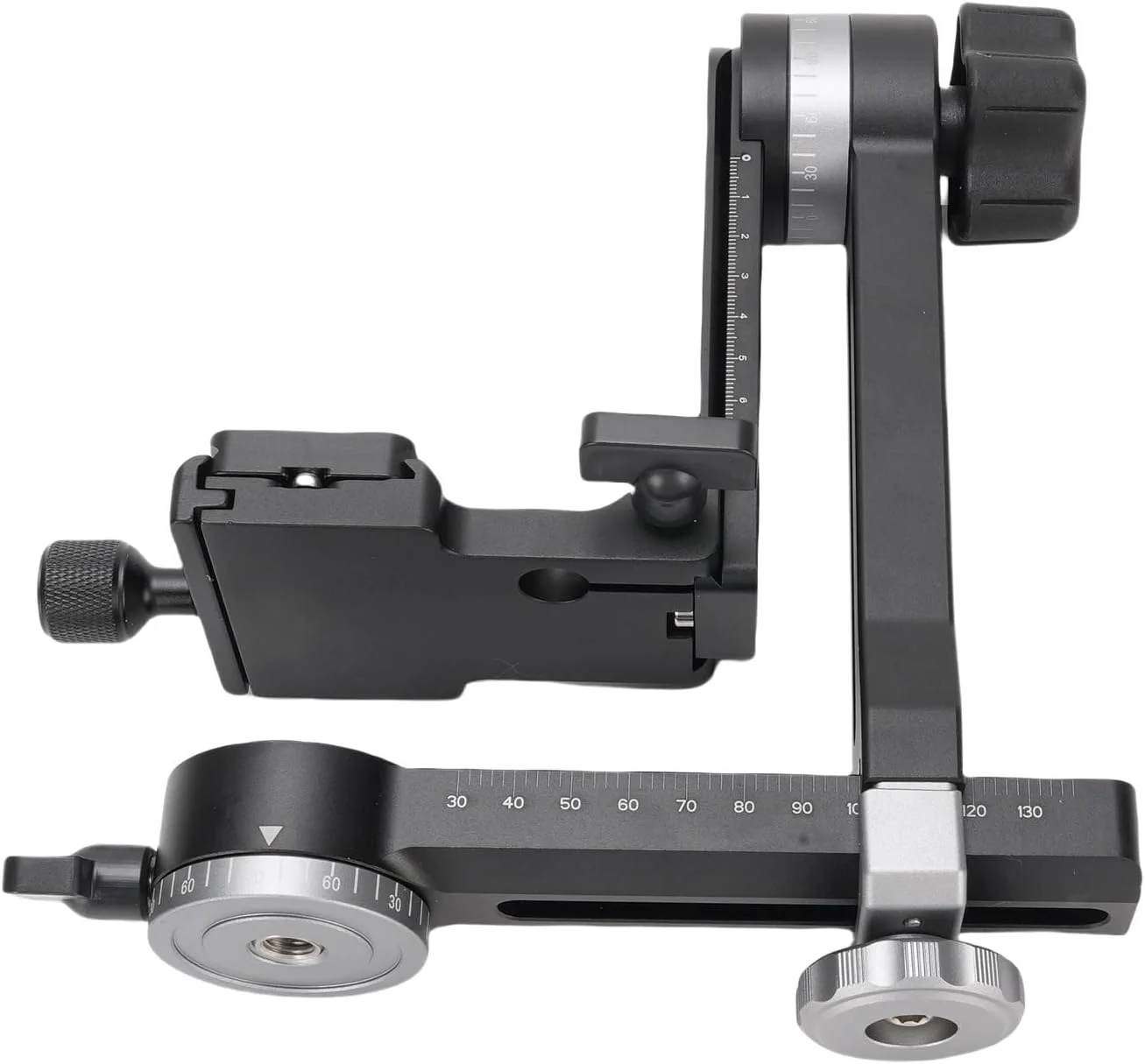 Bewinner ​​3 Axis Handheld Camera Stabilizer Head with 360° Rotation Base, Horizontally Adjustable Arm Quick Release Plate Aluminum Alloy Construction for DSLR and Mirrorless​​