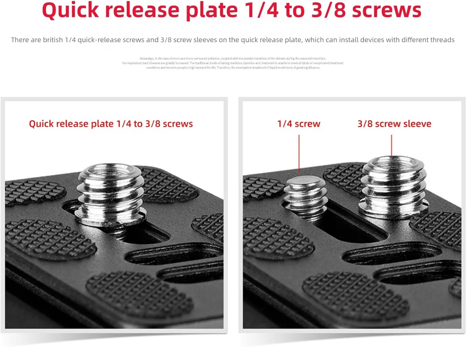 Bewinner ​​3 Axis Handheld Camera Stabilizer Head with 360° Rotation Base, Horizontally Adjustable Arm Quick Release Plate Aluminum Alloy Construction for DSLR and Mirrorless​​