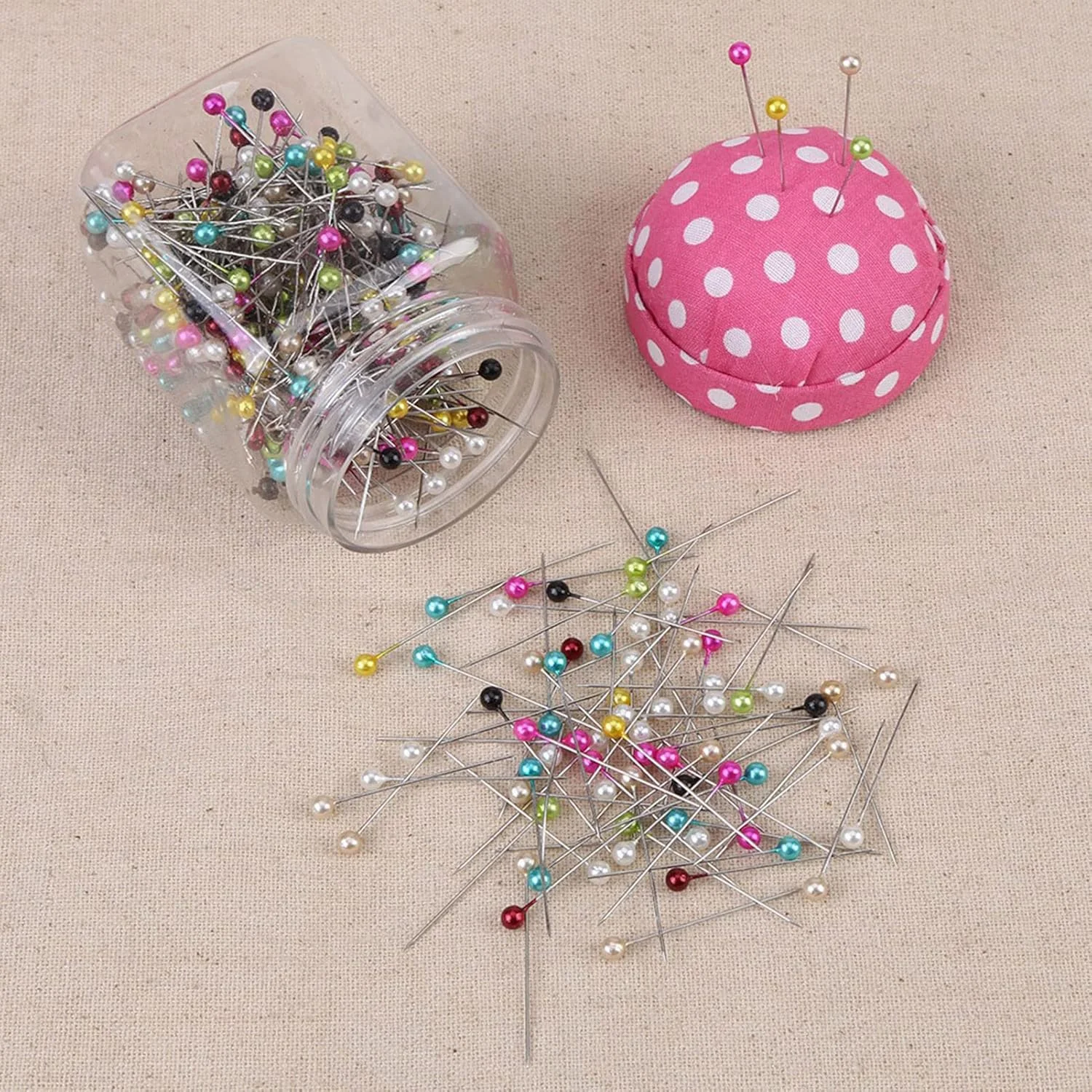 Pack of 500 Bead Needles Quilting Needles in Fabric Covered Pin Cushion Bottle Sewing Craft Bead Needles Pin Cushion for Sewing Quilting Crafts Pack of 500 Bead Needles Quilting Needles in Fabric Covered Pin Cushion Bottle Sewing Craft Bead Needles Pin Cushion for Sewing Quilting Crafts