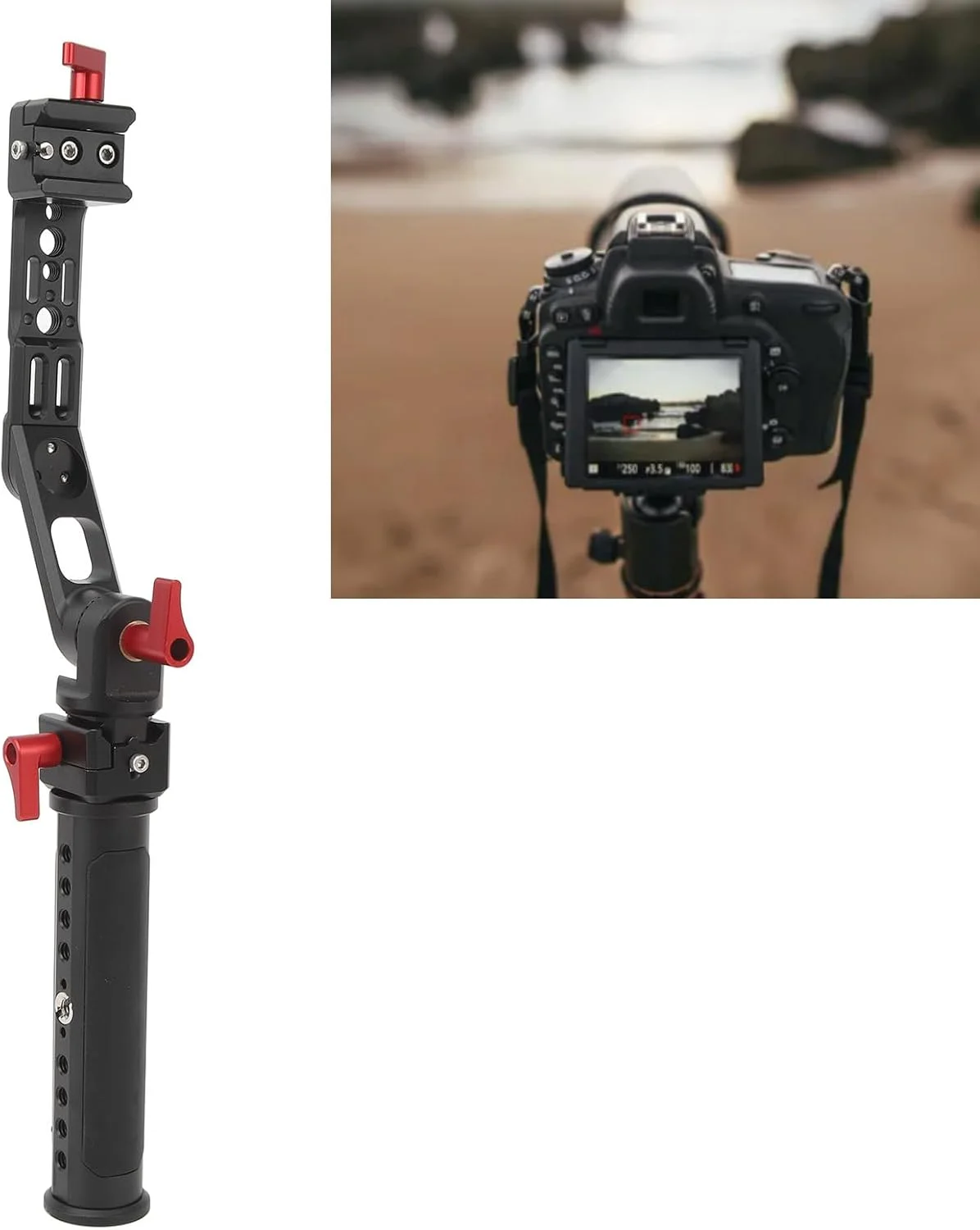 براکت L توسعه دهنده تثبیت کننده Bewinner، پشتیبانی تثبیت کننده گیمبال ضد لغزش اتصال پایدار قابل گسترش دسته بافت دار برای RS2 RS3 R3