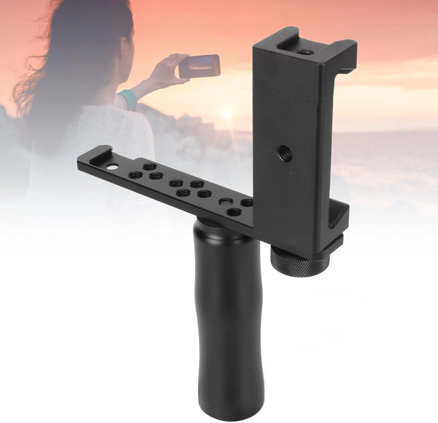 لرزشگیر گیمبال Bewinner برای تلفن هوشمند، لرزشگیر ویدیویی قابل حمل تلفن هوشمند، لرزشگیر ویدیویی تلفن همراه با بند مچی، لرزشگیر ولاگینگ با دستگیره آلیاژ آلومینیوم قابل تنظیم