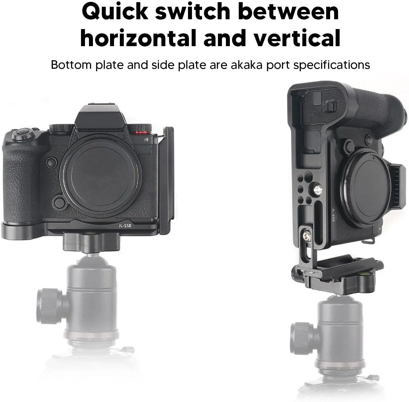 براکت L دوربین DSLR Bewinner، صفحه رهاسازی سریع برای Ronin SC، صفحه سه پایه تعویض عمودی افقی برای دوربین های S5II براکت L دوربین DSLR Bewinner، صفحه رهاسازی سریع برای Ronin SC، صفحه سه پایه تعویض عمودی افقی برای دوربین های S5II