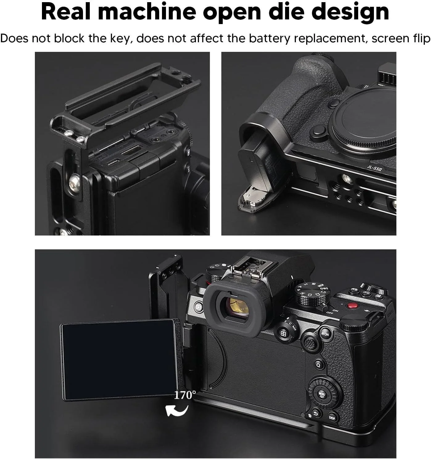 براکت L دوربین DSLR Bewinner، صفحه رهاسازی سریع برای Ronin SC، صفحه سه پایه تعویض عمودی افقی برای دوربین های S5II براکت L دوربین DSLR Bewinner، صفحه رهاسازی سریع برای Ronin SC، صفحه سه پایه تعویض عمودی افقی برای دوربین های S5II