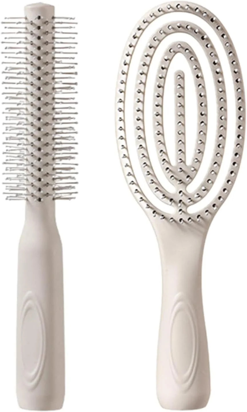 برس موی فر با دندانه - برس نایلونی توخالی برای باز کردن گره موهای خیس و خشک، مناسب برای زنان، مردان و کودکان، ایده آل برای شانه کردن، حالت دادن و مسافرت