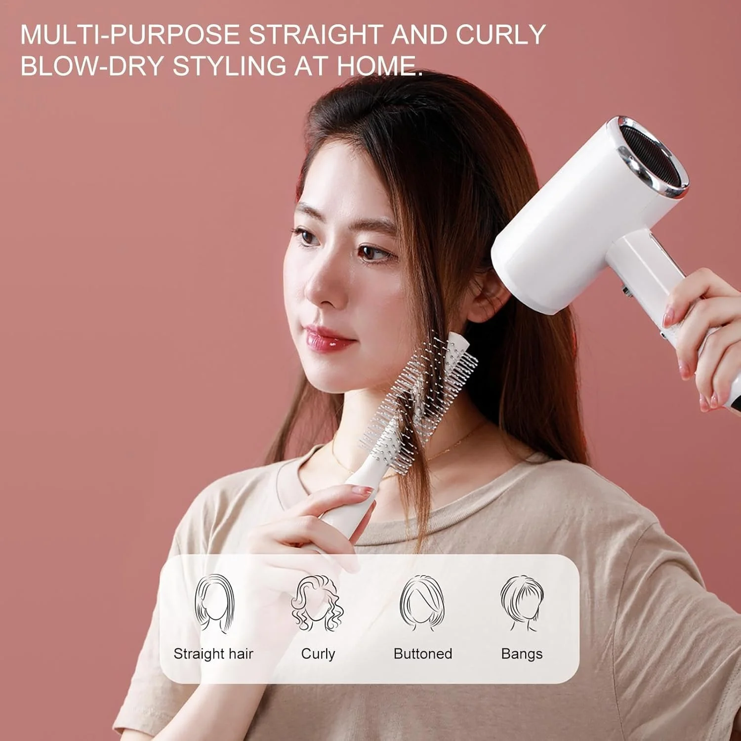 برس موی فر با دندانه - برس نایلونی توخالی برای باز کردن گره موهای خیس و خشک، مناسب برای زنان، مردان و کودکان، ایده آل برای شانه کردن، حالت دادن و مسافرت