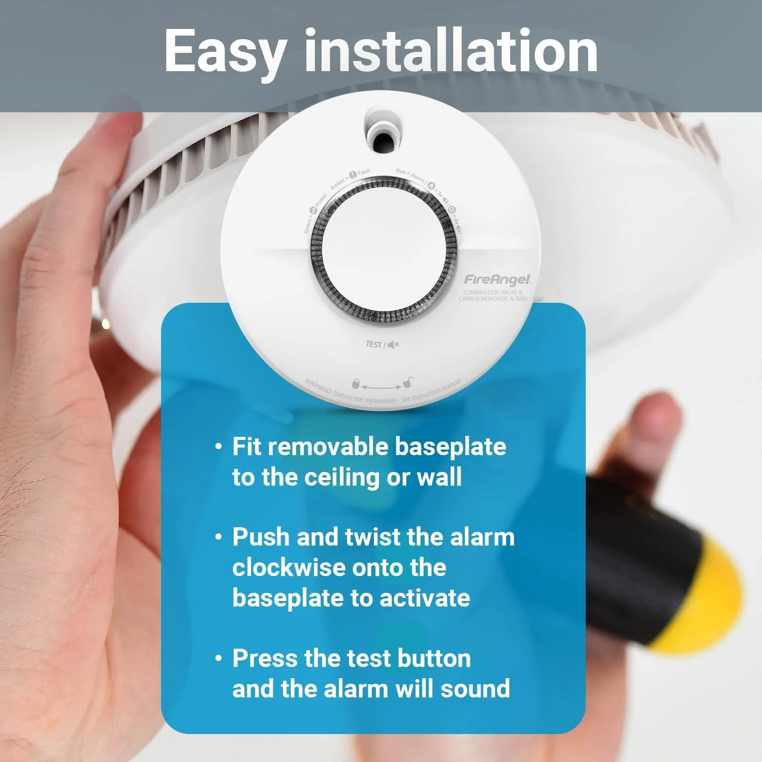 آلارم دود و مونوکسید کربن FireAngel SCB10-R، سفید آلارم دود و مونوکسید کربن FireAngel SCB10-R، سفید