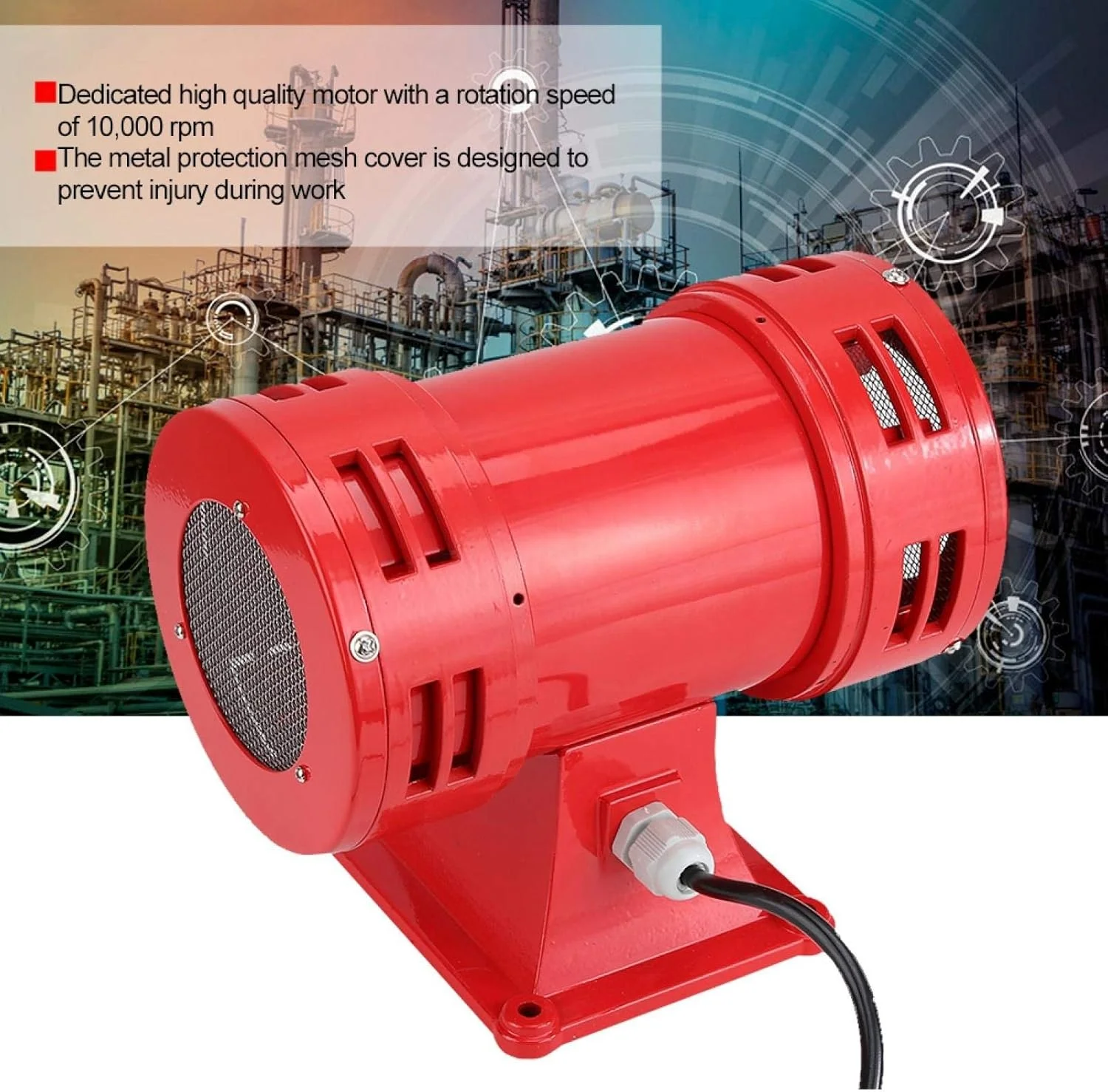 آژیر موتور الکتریکی صنعتی FILFEEL 150DB، بوق آلارم مداوم تماس اضطراری ایمنی تابستان (220-240 ولت) آژیر موتور الکتریکی صنعتی FILFEEL 150DB، بوق آلارم مداوم تماس اضطراری ایمنی تابستان (220-240 ولت)